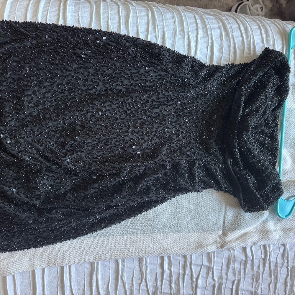 Oh Polly Black Strapless Dress